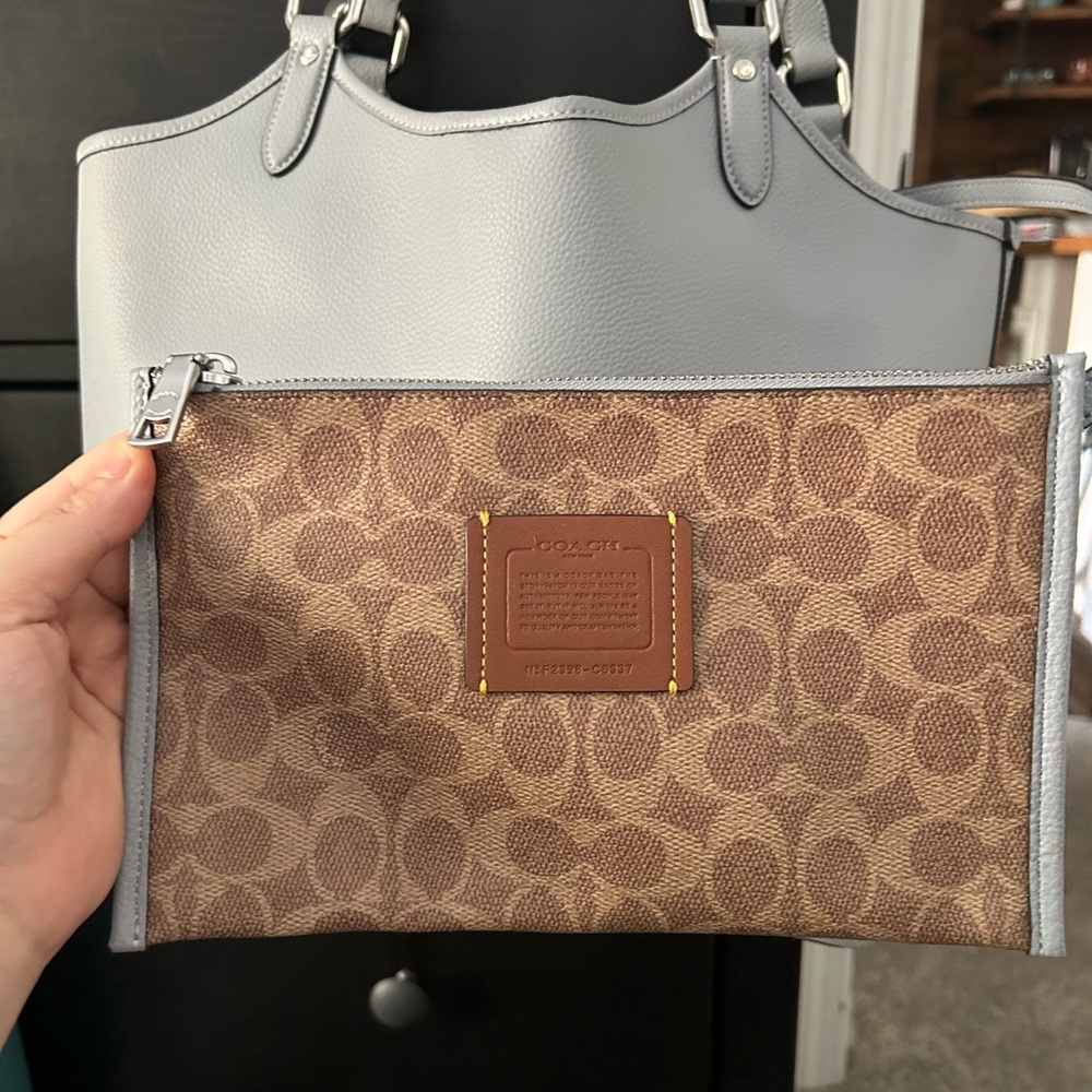 Coach | Day Tote with interior Pouch / Color: Gray Blue